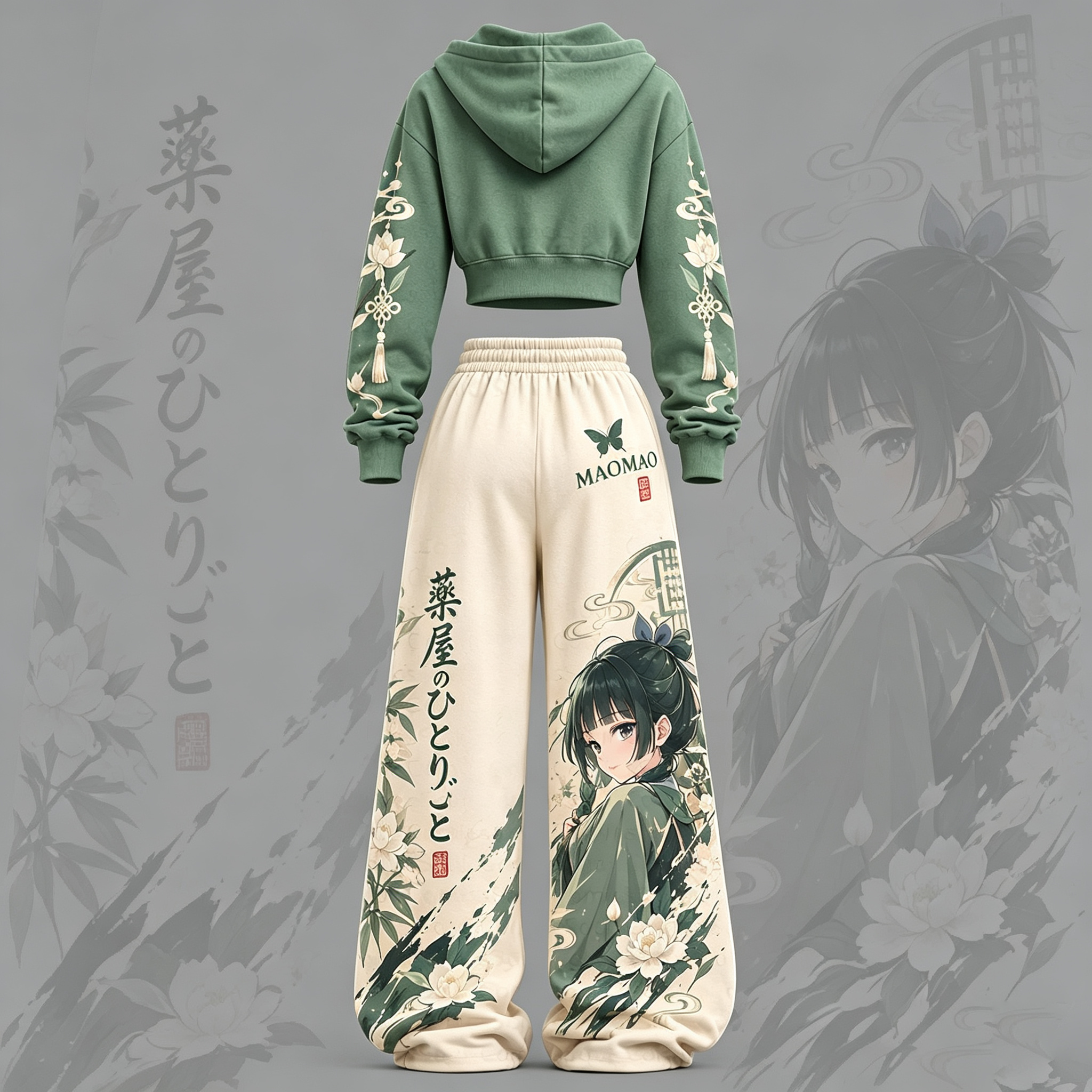 The Apothecary Diaries-Short zip-up sweatshirt set