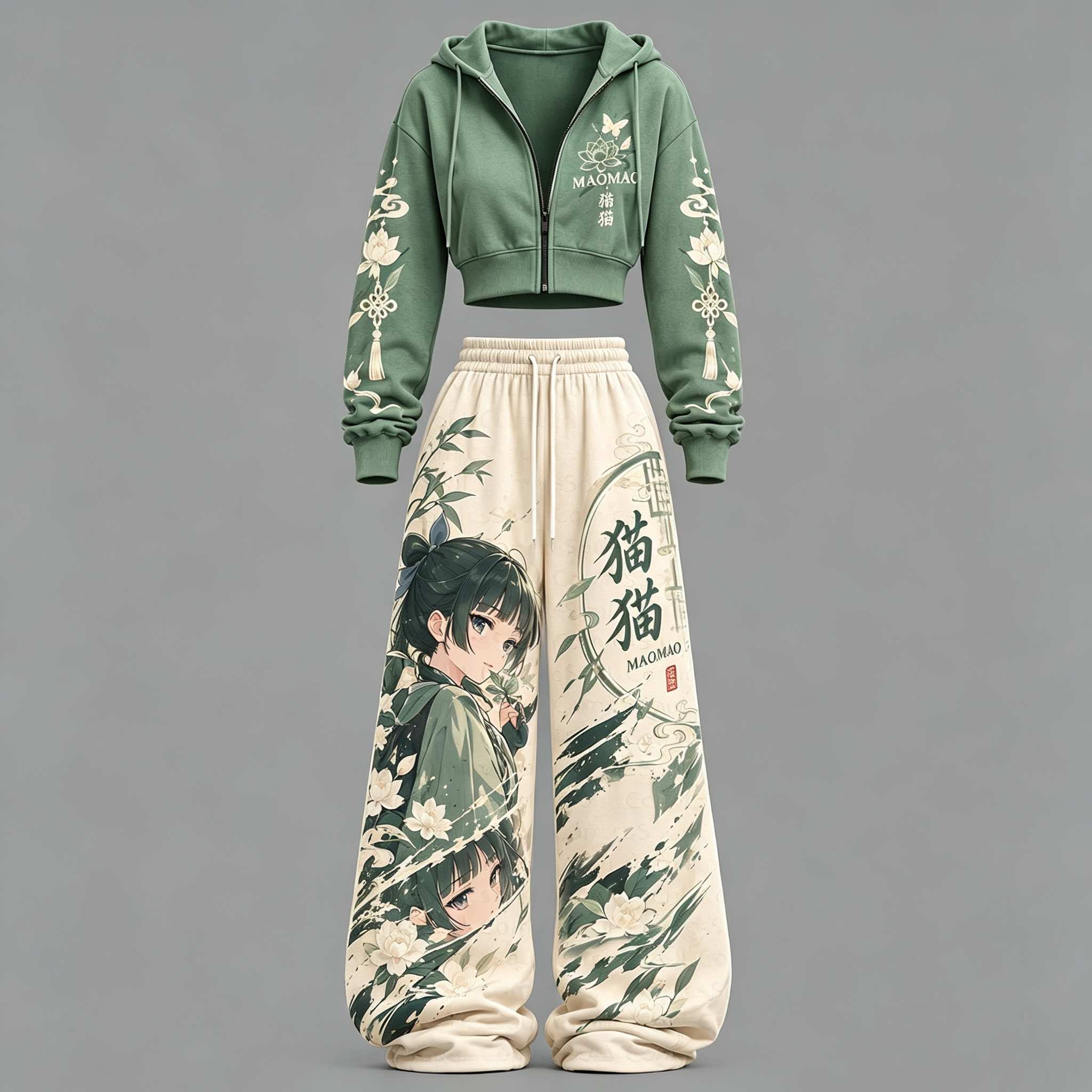 The Apothecary Diaries-Short zip-up sweatshirt set