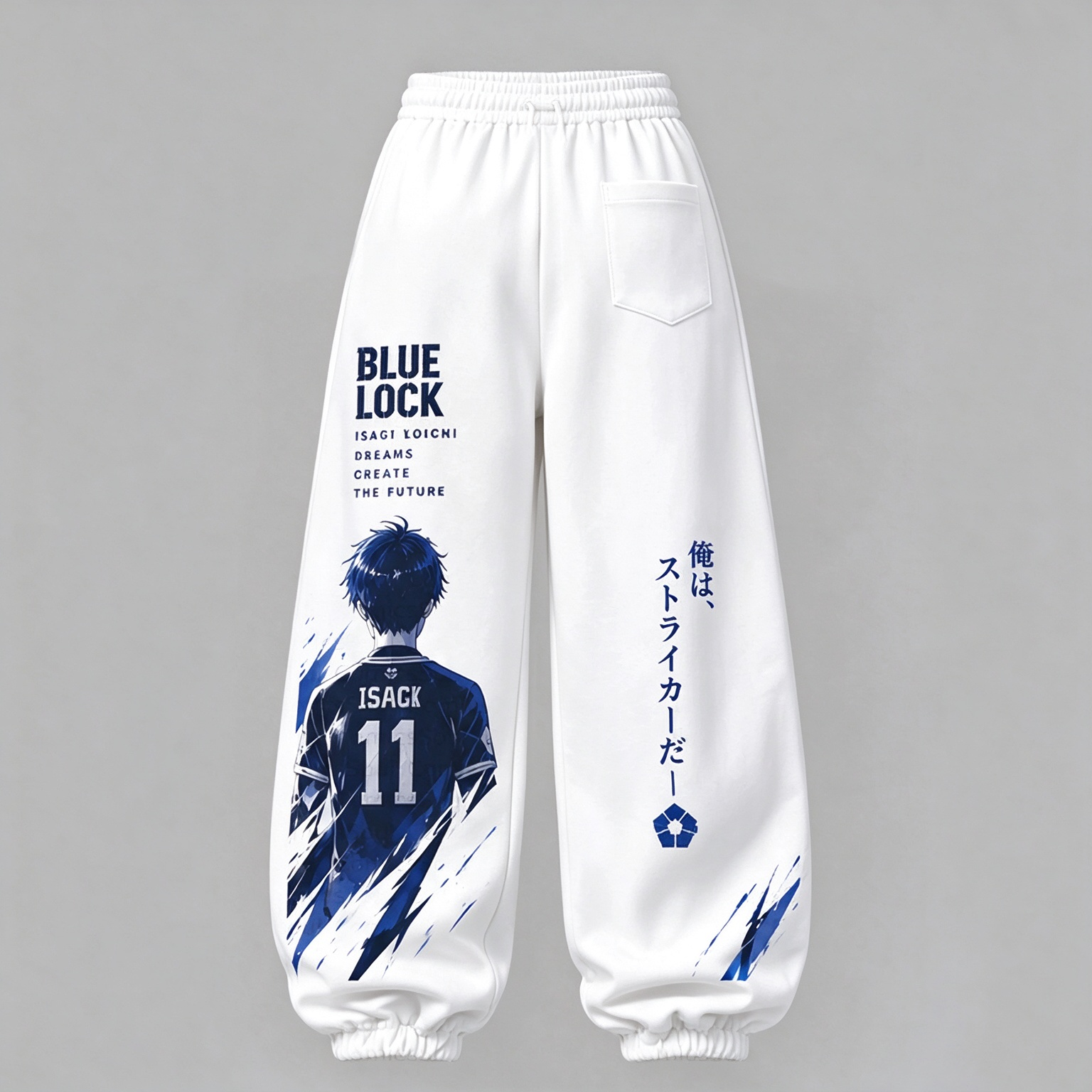 BLUE LOCK Women's Cropped Long Sleeve Hoodie & High Waist Jogger Pants 2 Piece Tracksuit Set