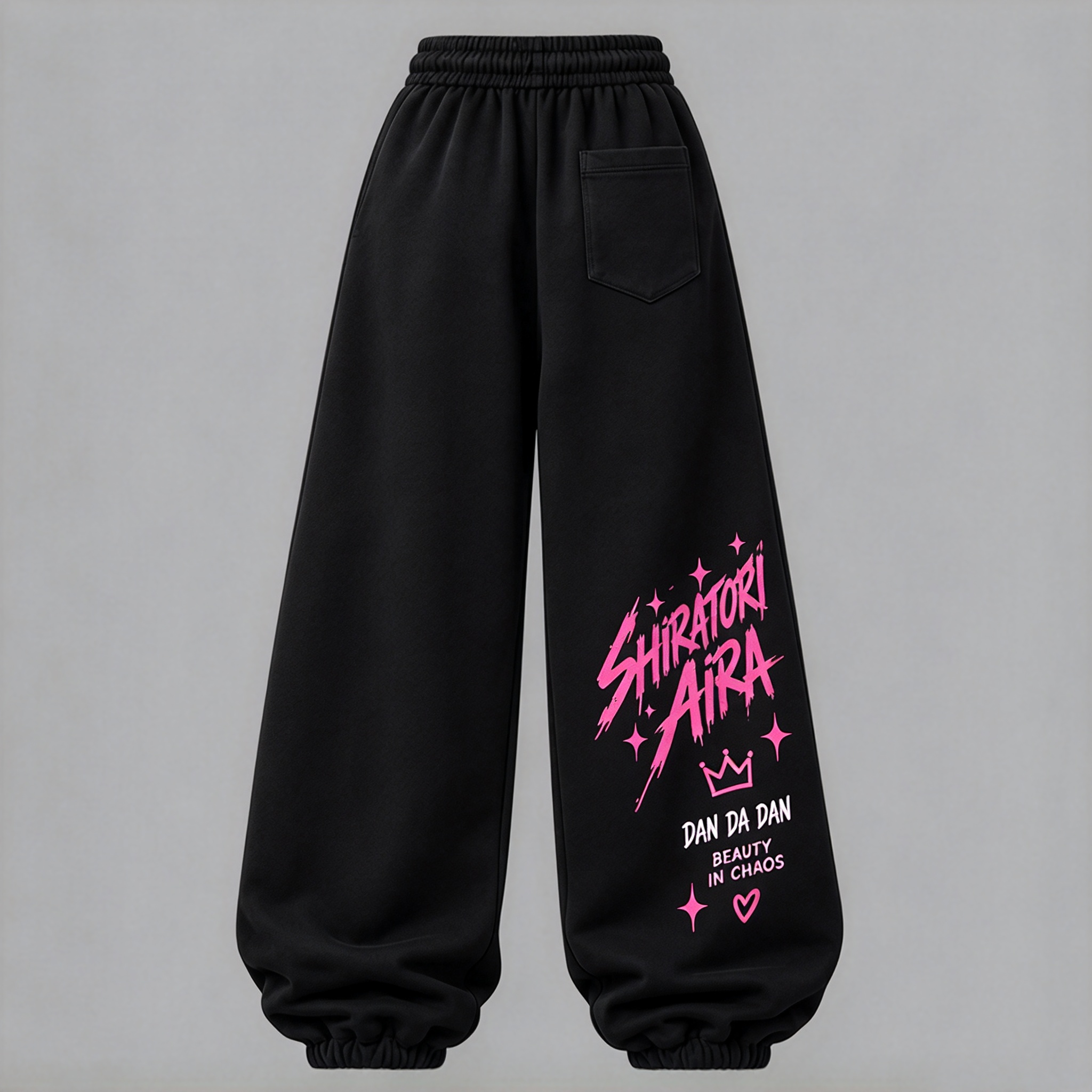 Dandadan Women's Cropped Long Sleeve Hoodie & High Waist Jogger Pants 2 Piece Tracksuit Set