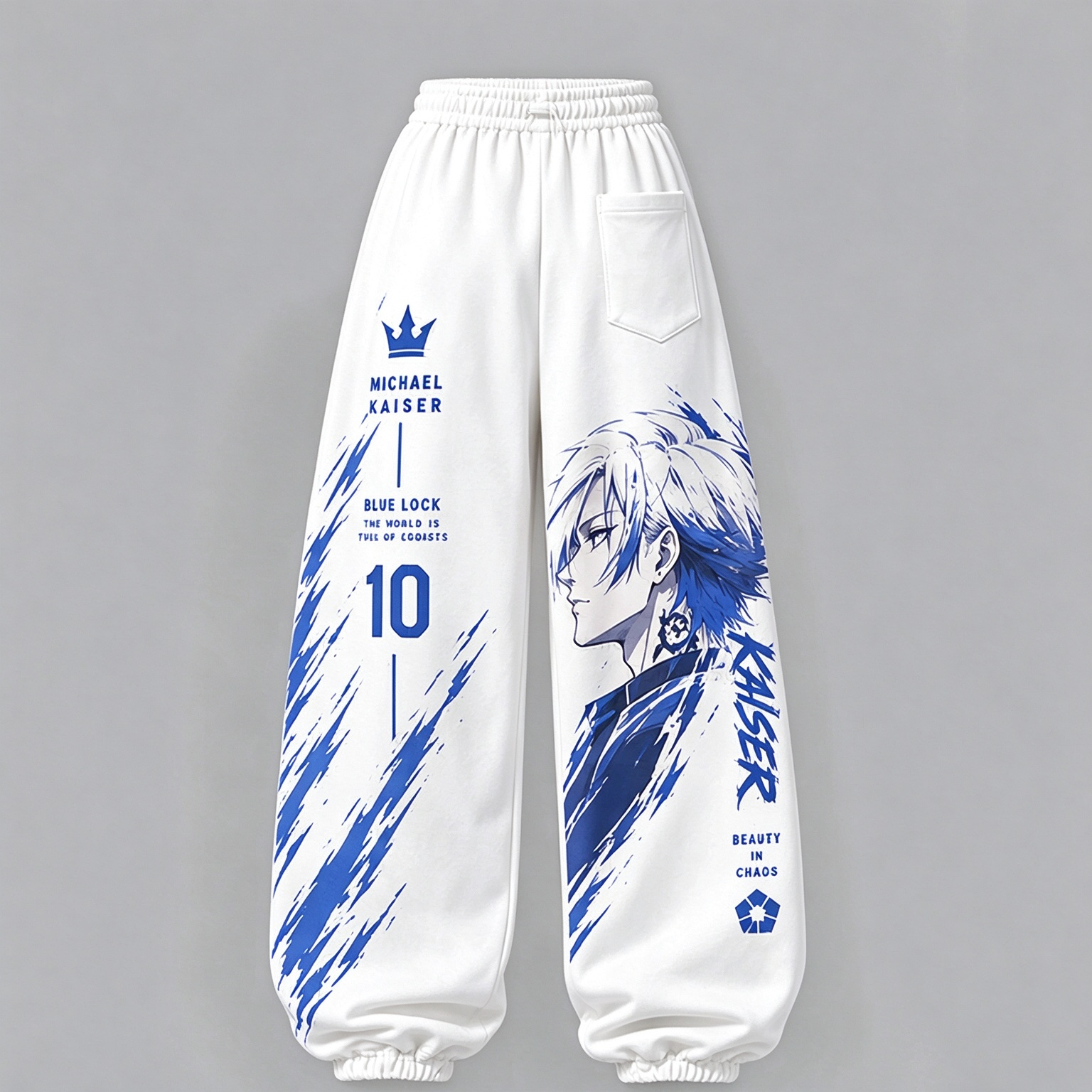 BLUE LOCK Women's Cropped Long Sleeve Hoodie & High Waist Jogger Pants 2 Piece Tracksuit Set