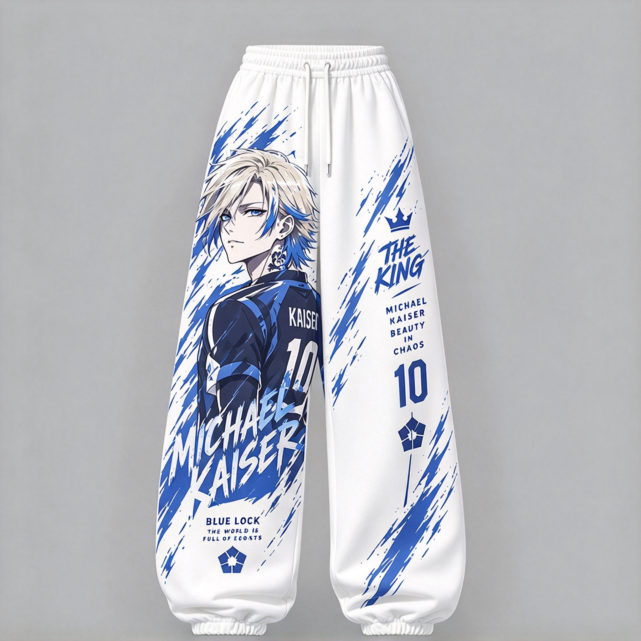BLUE LOCK Women's Cropped Long Sleeve Hoodie & High Waist Jogger Pants 2 Piece Tracksuit Set