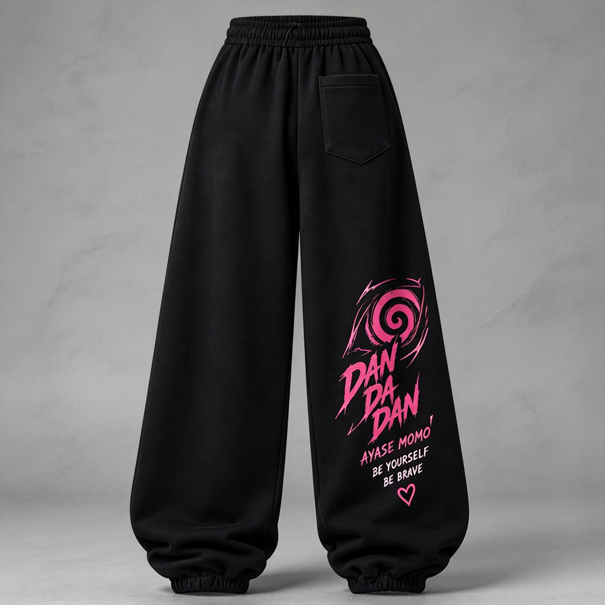 Dandadan Women's Cropped Long Sleeve Hoodie & High Waist Jogger Pants 2 Piece Tracksuit Set