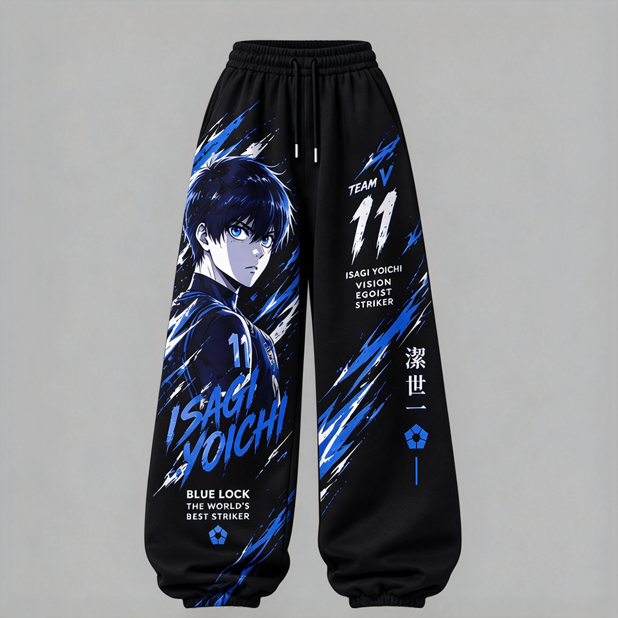 BLUE LOCK Women's Cropped Long Sleeve Hoodie & High Waist Jogger Pants 2 Piece Tracksuit Set