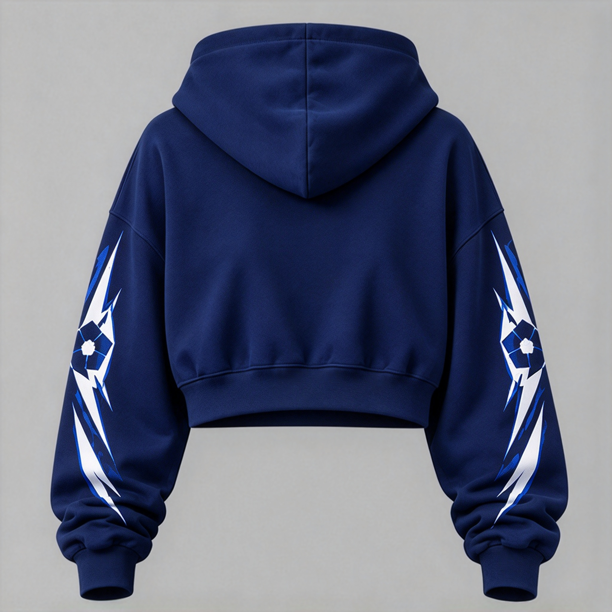 BLUE LOCK Women's Cropped Long Sleeve Hoodie & High Waist Jogger Pants 2 Piece Tracksuit Set