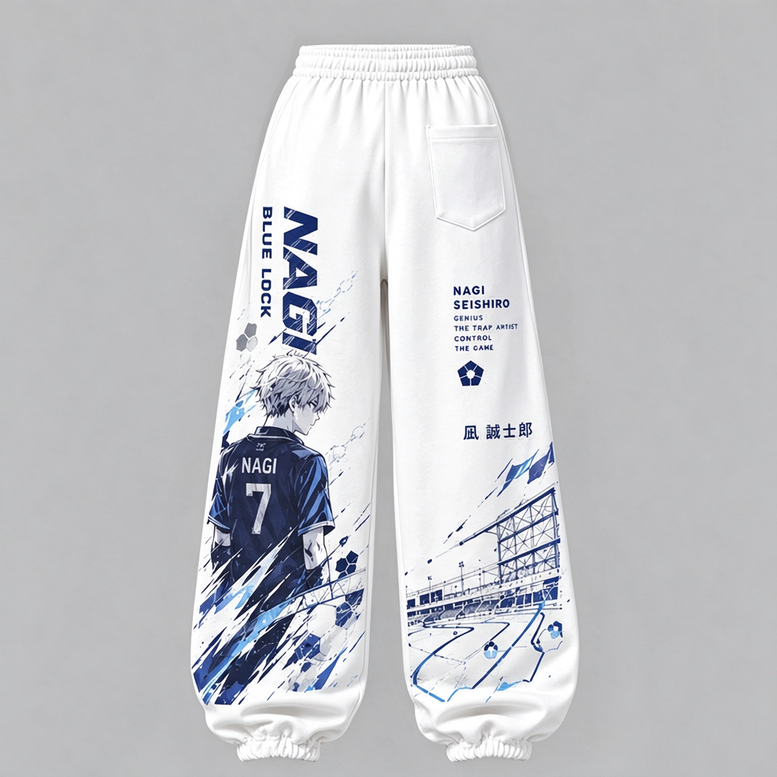 BLUE LOCK Women's Cropped Long Sleeve Hoodie & High Waist Jogger Pants 2 Piece Tracksuit Set