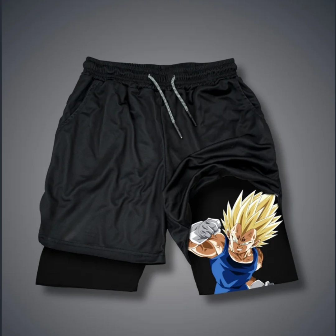 Anime Figure Dragon Ball Son Goku Print Men's Shorts