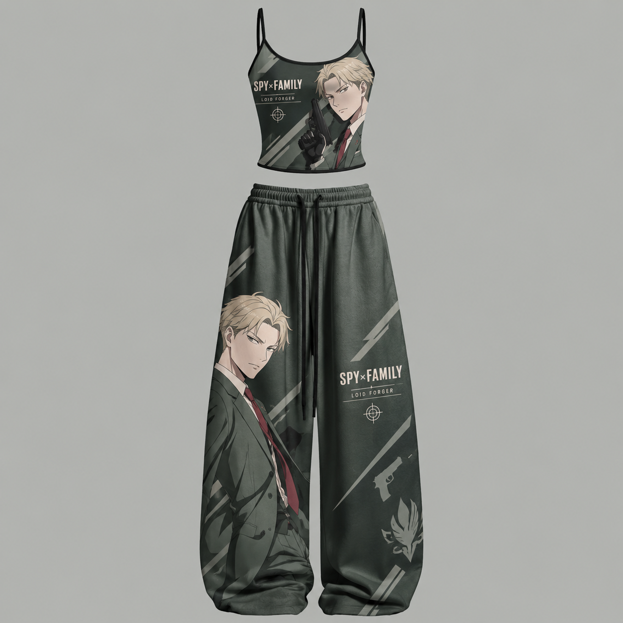Spy x Family Women's Top and Elastic-Waist Pants Two-Piece Set