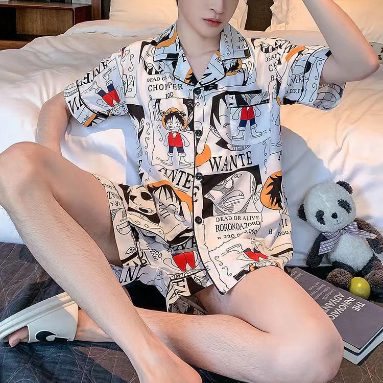 Luffy Ice silk short-sleeved pajamas