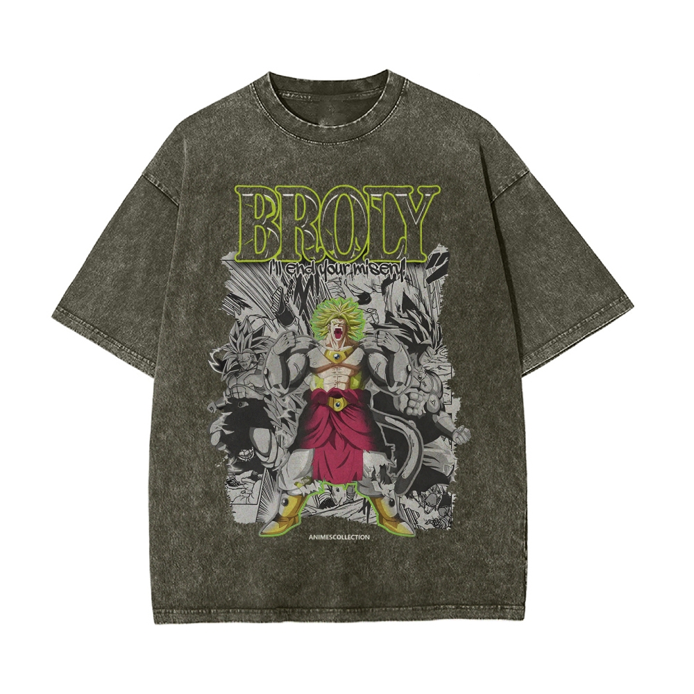 Broly Vintage Oversized T-Shirt | Dragon Ball Super