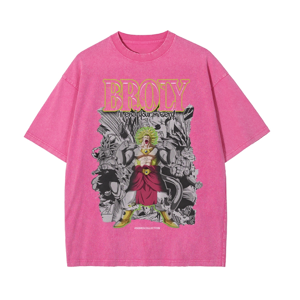 Broly Vintage Oversized T-Shirt | Dragon Ball Super