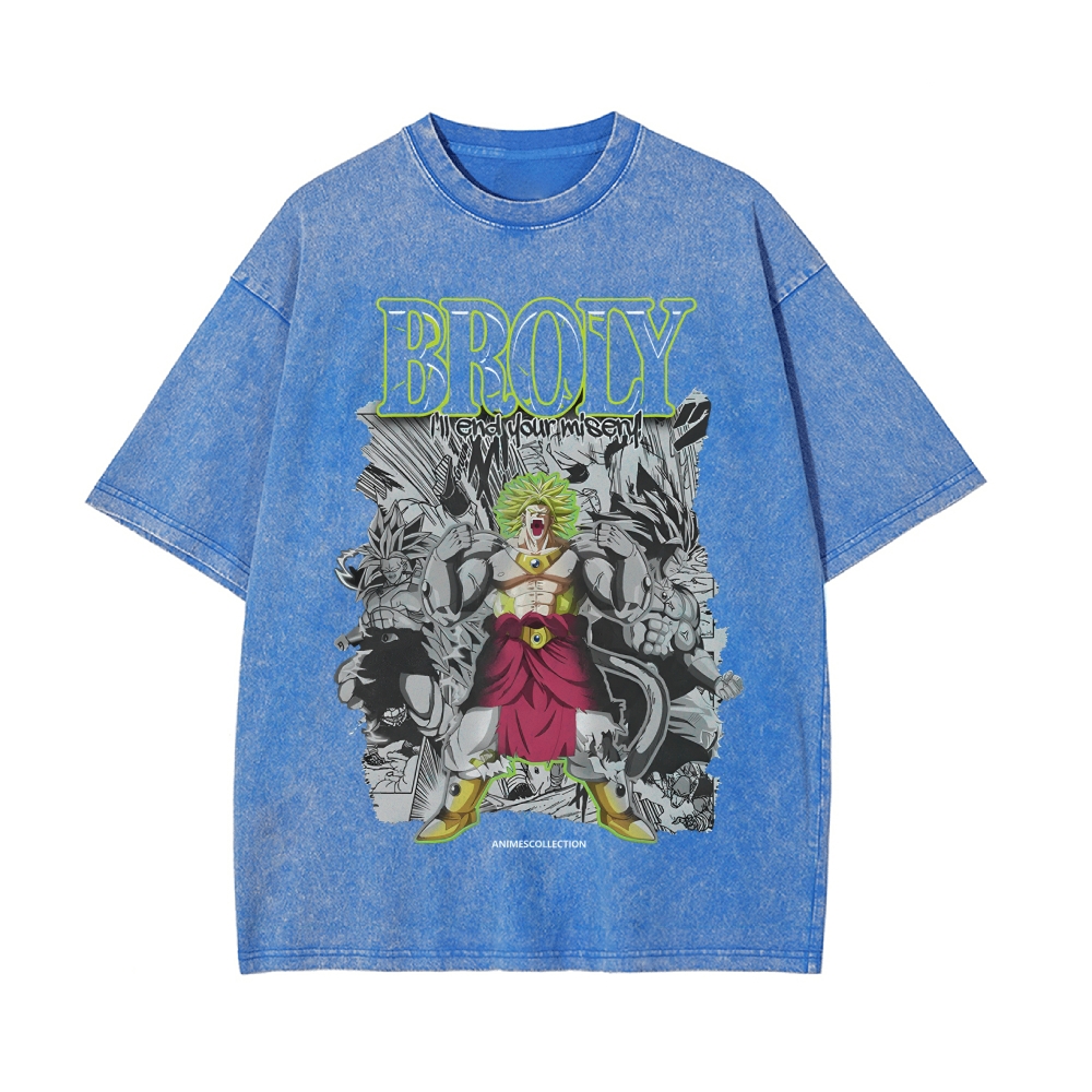 Broly Vintage Oversized T-Shirt | Dragon Ball Super