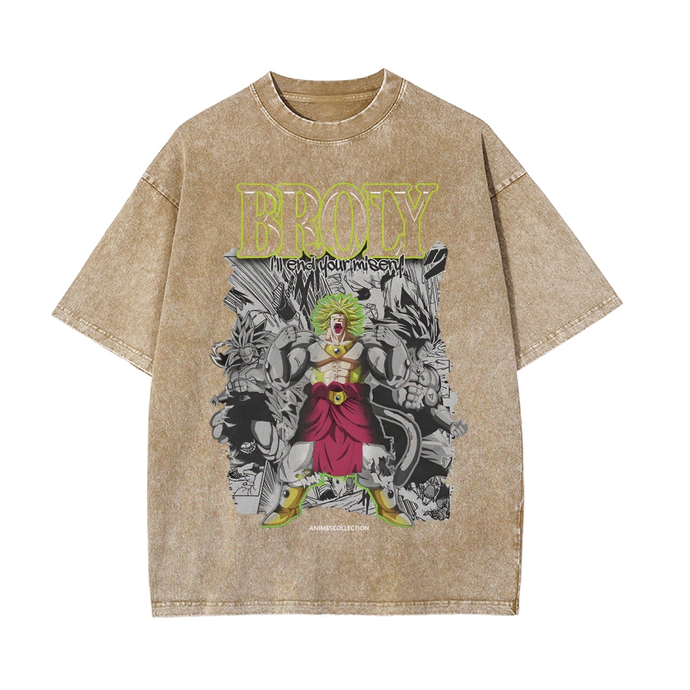 Broly Vintage Oversized T-Shirt | Dragon Ball Super