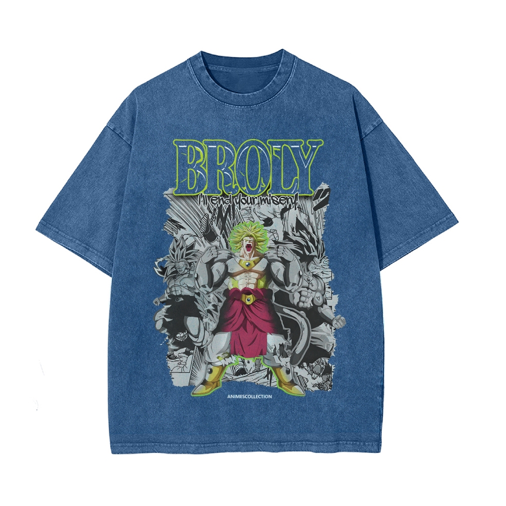Broly Vintage Oversized T-Shirt | Dragon Ball Super
