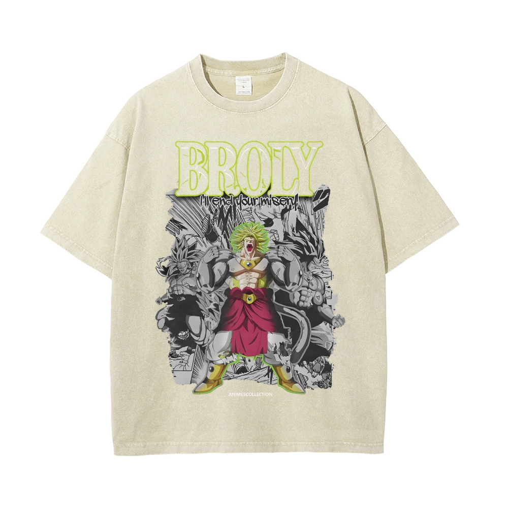 Broly Vintage Oversized T-Shirt | Dragon Ball Super