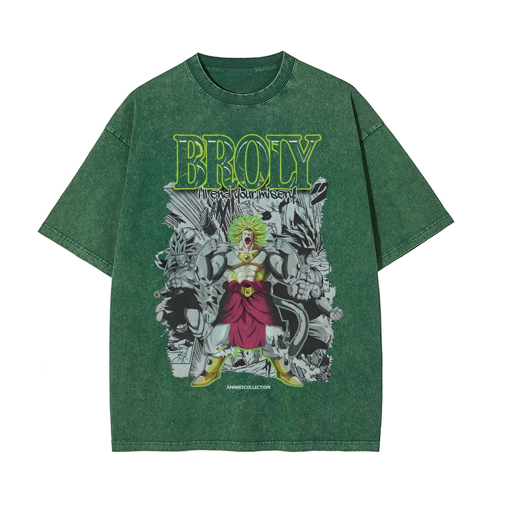 Broly Vintage Oversized T-Shirt | Dragon Ball Super