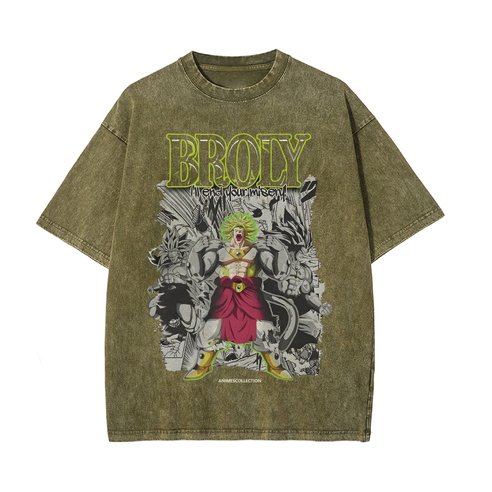 Broly Vintage Oversized T-Shirt | Dragon Ball Super