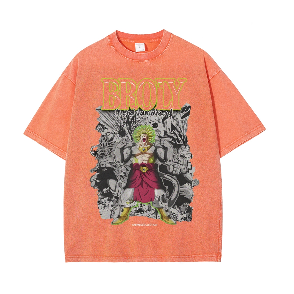 Broly Vintage Oversized T-Shirt | Dragon Ball Super