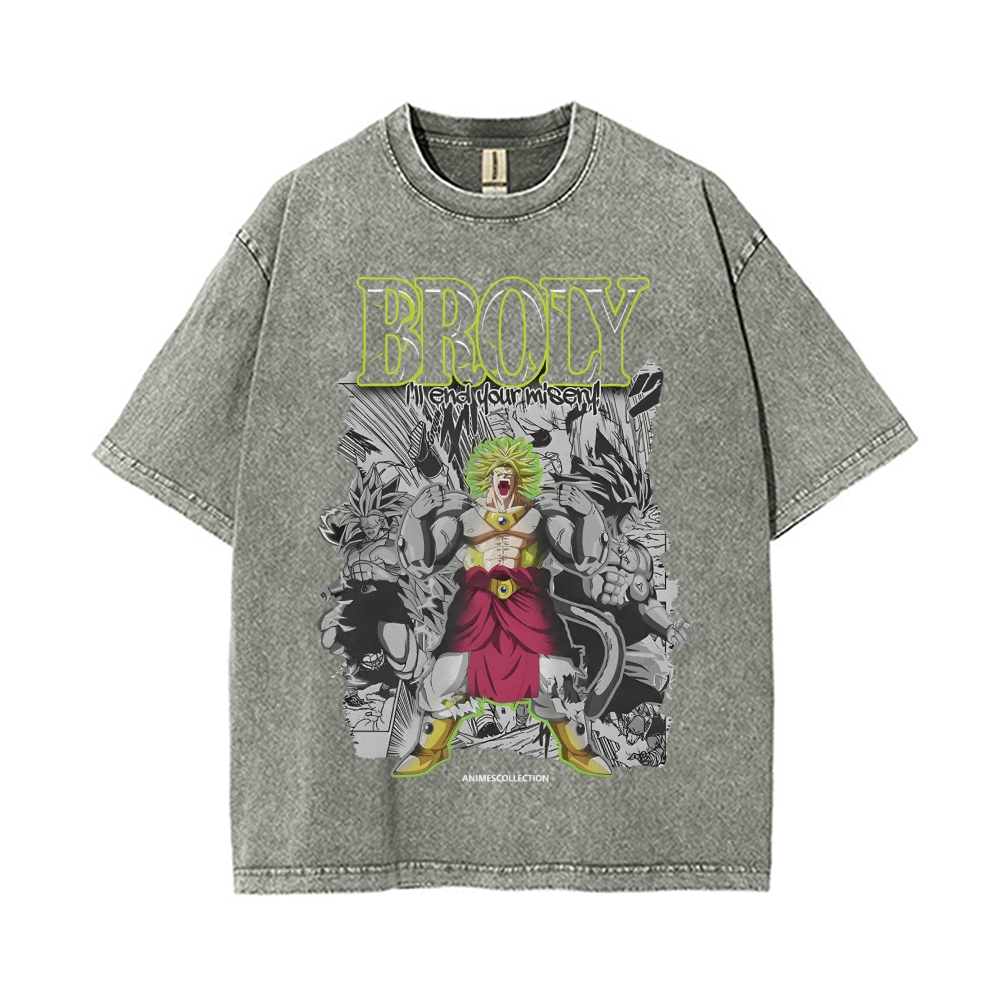 Broly Vintage Oversized T-Shirt | Dragon Ball Super