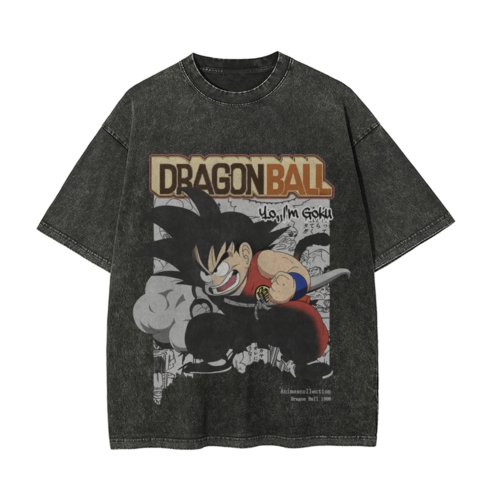 Kid Goku Vintage Oversized T-Shirt | Dragon Ball Super