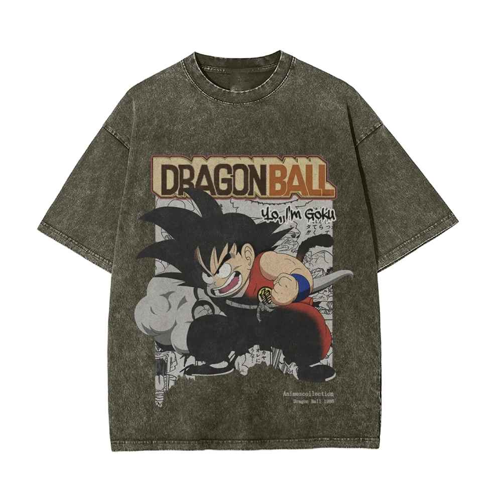 Kid Goku Vintage Oversized T-Shirt | Dragon Ball Super