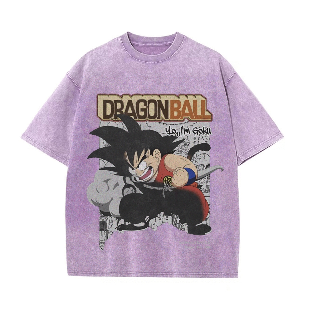 Kid Goku Vintage Oversized T-Shirt | Dragon Ball Super