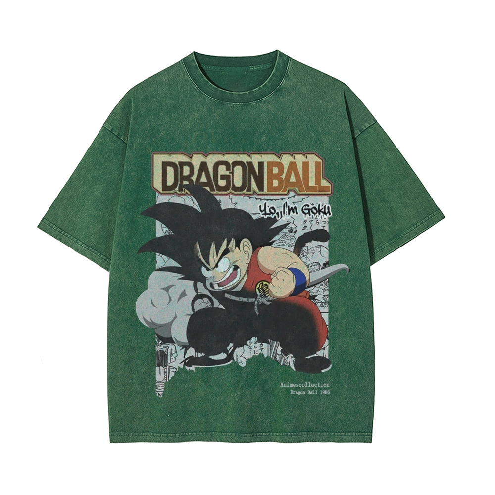 Kid Goku Vintage Oversized T-Shirt | Dragon Ball Super