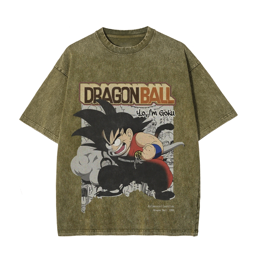 Kid Goku Vintage Oversized T-Shirt | Dragon Ball Super