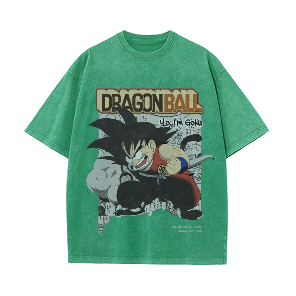Kid Goku Vintage Oversized T-Shirt | Dragon Ball Super
