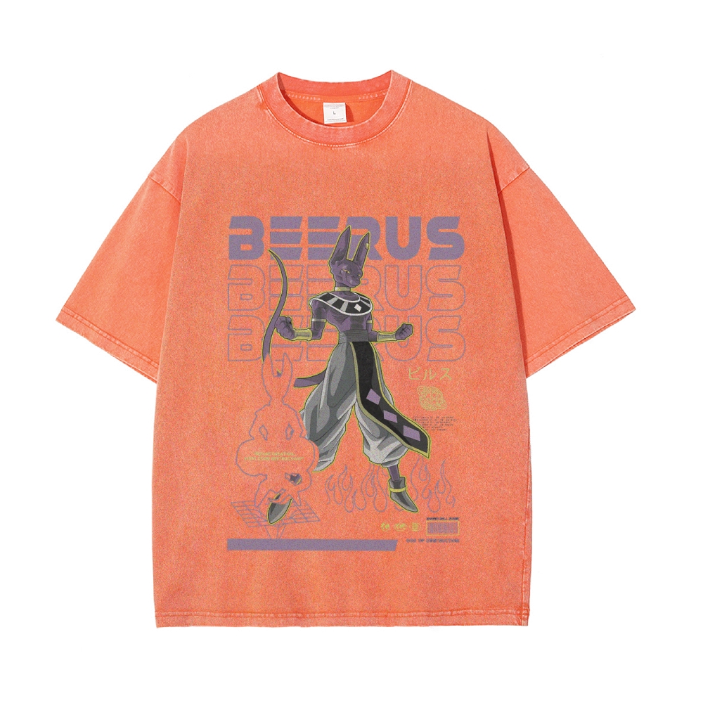 Beerus Vintage Oversized T-Shirt | Dragon Ball Super