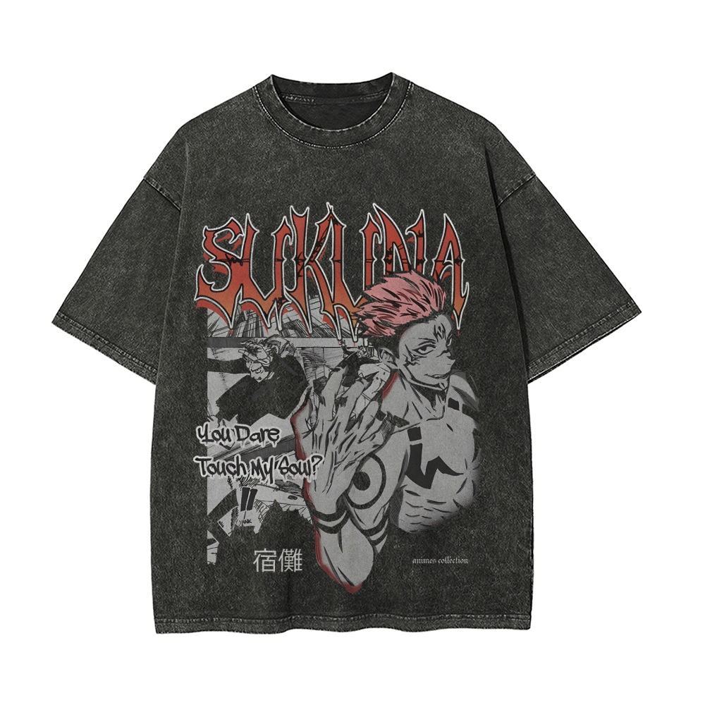 Sukuna Vintage Oversized T-Shirt | Jujutsu Kaisen