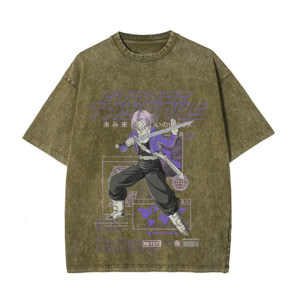 Future Trunks Vintage Oversized T-Shirt | Dragon Ball Super