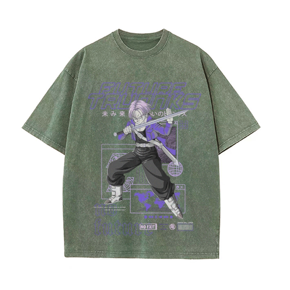 Future Trunks Vintage Oversized T-Shirt | Dragon Ball Super