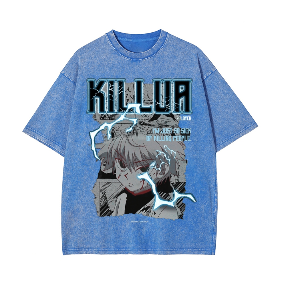 Killua Vintage Oversized T-Shirt | Hunter X Hunter