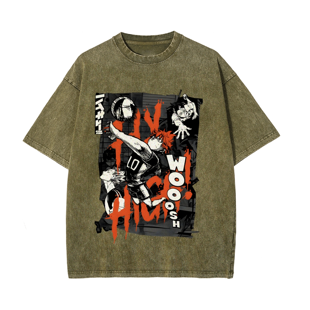 Shoyo Hinata Vintage Oversized T-Shirt | Haikyu!！