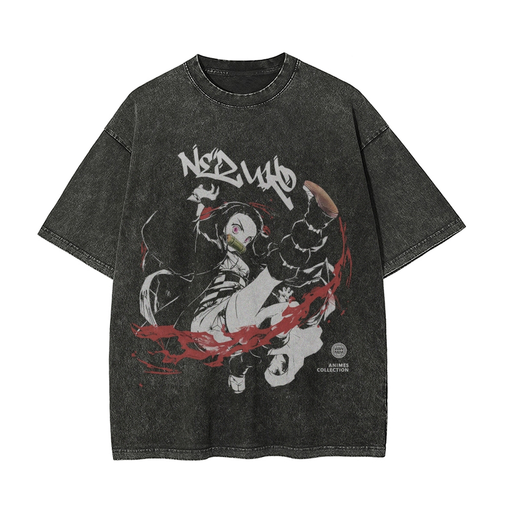 Nezuko Vintage Oversized T-Shirt | Demon Slayer