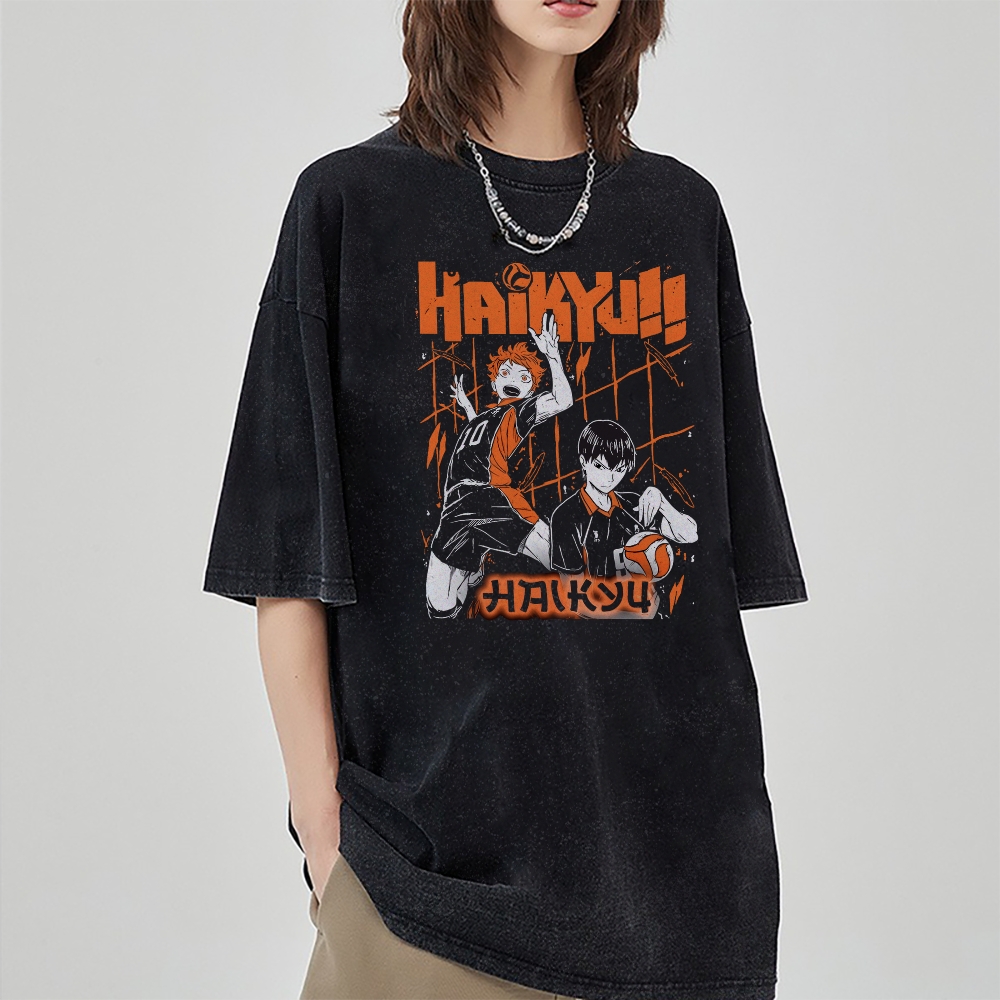 Shoyo Hinata Vintage Oversized T-Shirt | Haikyu!!