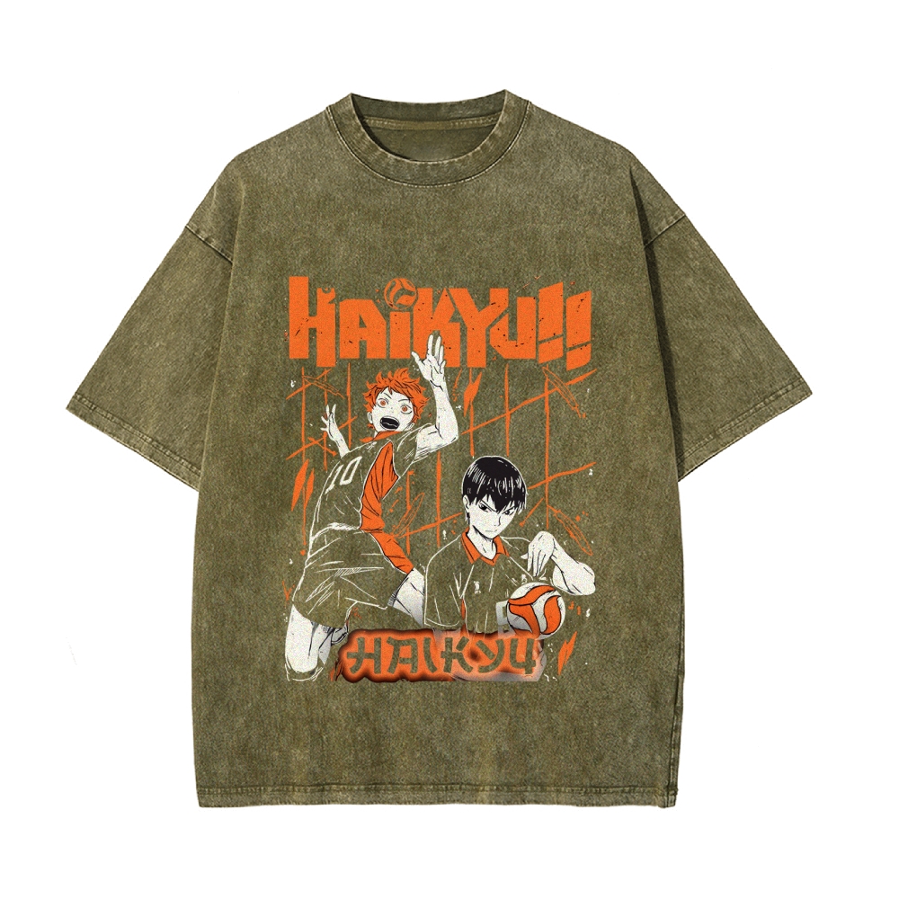 Shoyo Hinata Vintage Oversized T-Shirt | Haikyu!!