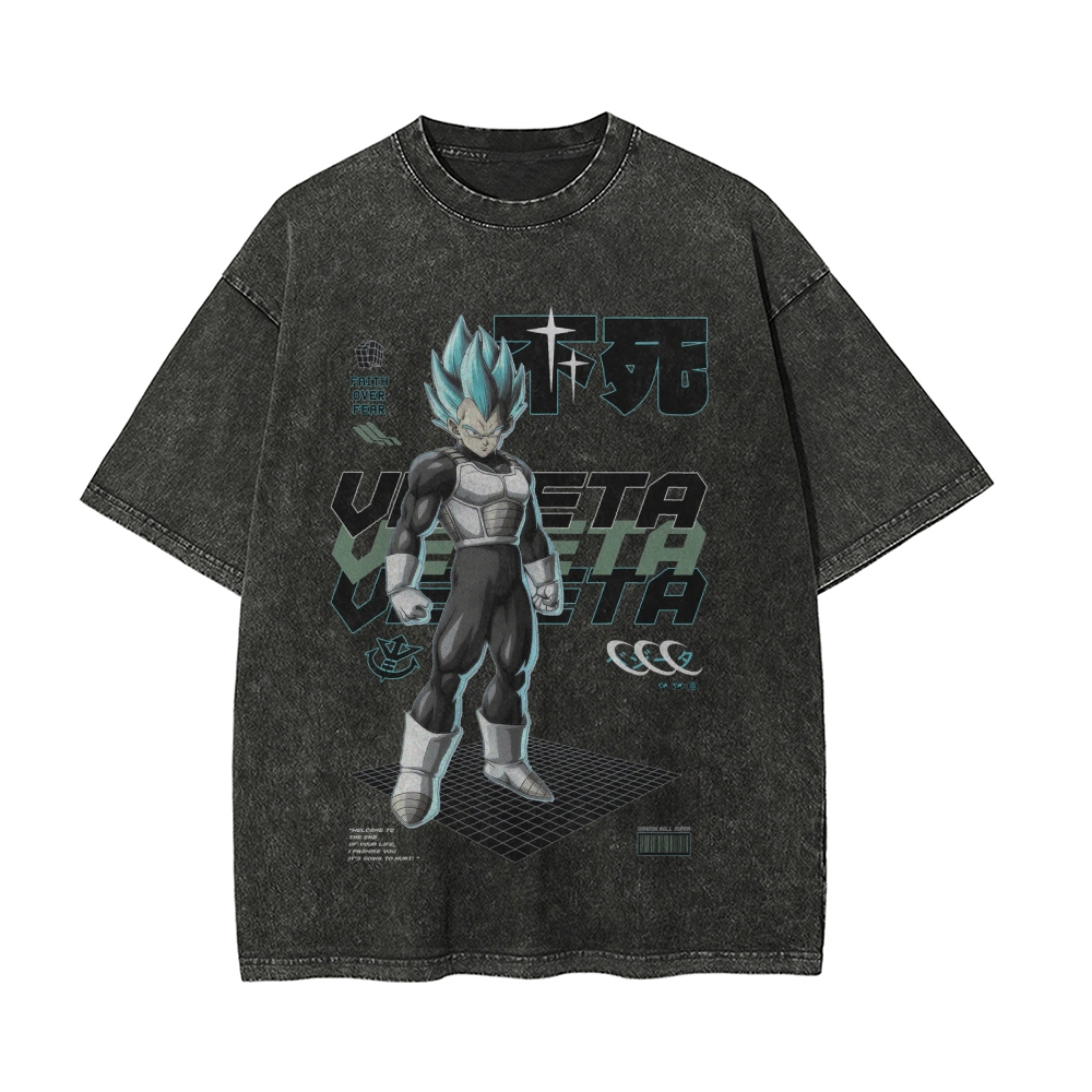 Vegeta Vintage Oversized T-Shirt | Dragon Ball Super