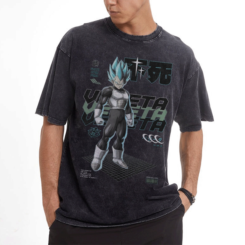 Vegeta Vintage Oversized T-Shirt | Dragon Ball Super