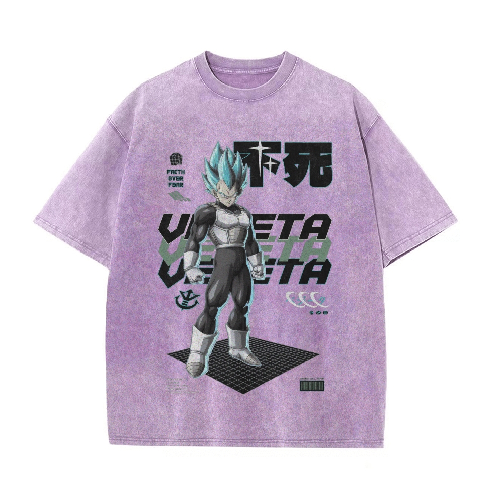 Vegeta Vintage Oversized T-Shirt | Dragon Ball Super