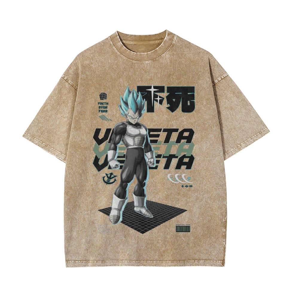 Vegeta Vintage Oversized T-Shirt | Dragon Ball Super