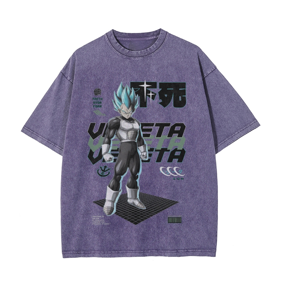 Vegeta Vintage Oversized T-Shirt | Dragon Ball Super