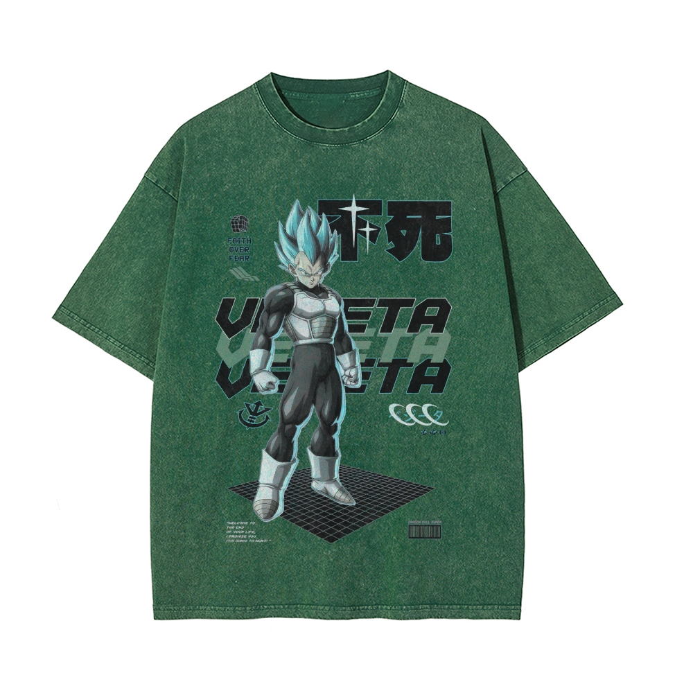Vegeta Vintage Oversized T-Shirt | Dragon Ball Super
