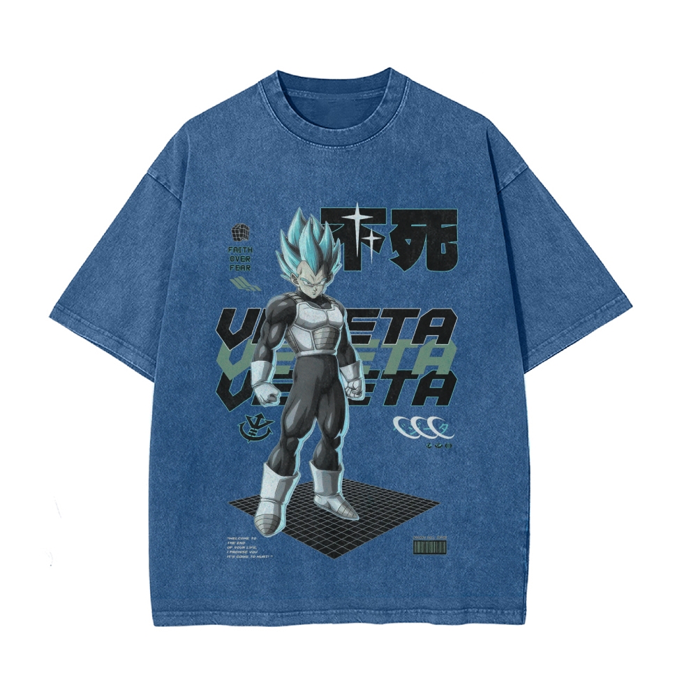 Vegeta Vintage Oversized T-Shirt | Dragon Ball Super
