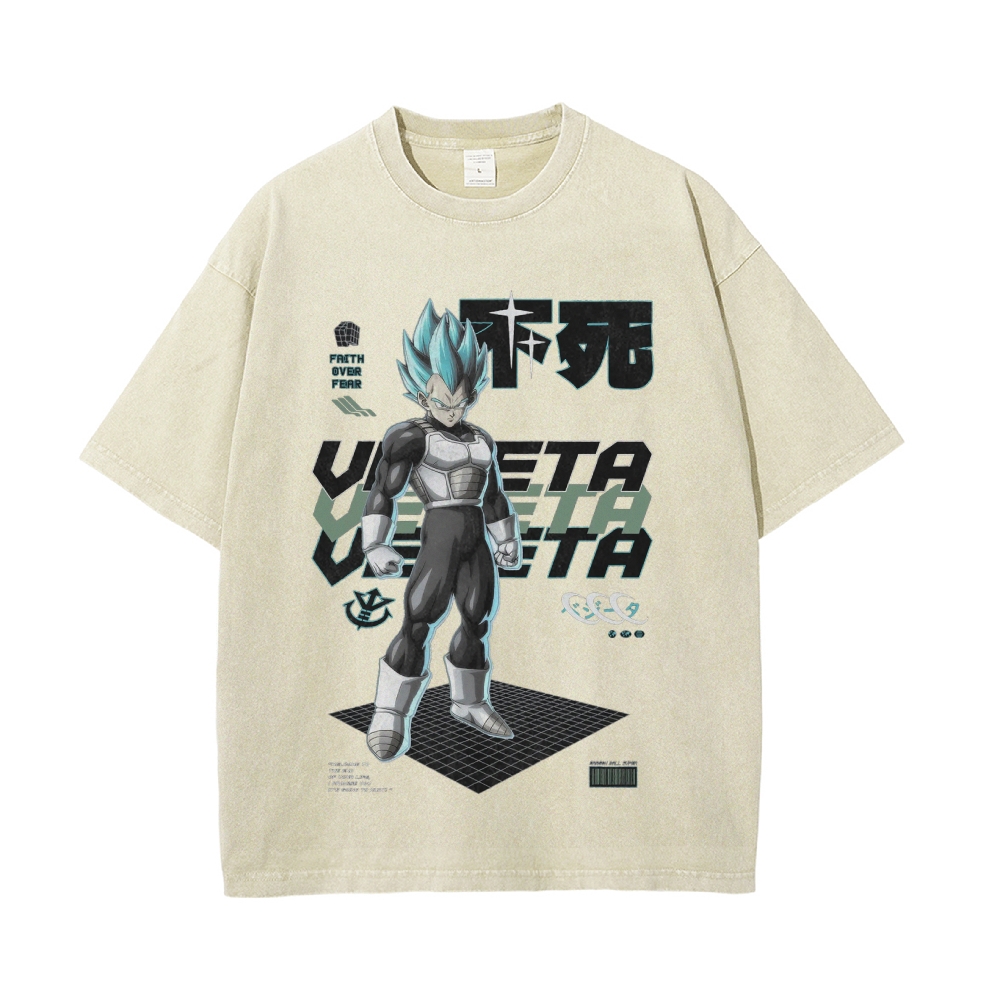 Vegeta Vintage Oversized T-Shirt | Dragon Ball Super