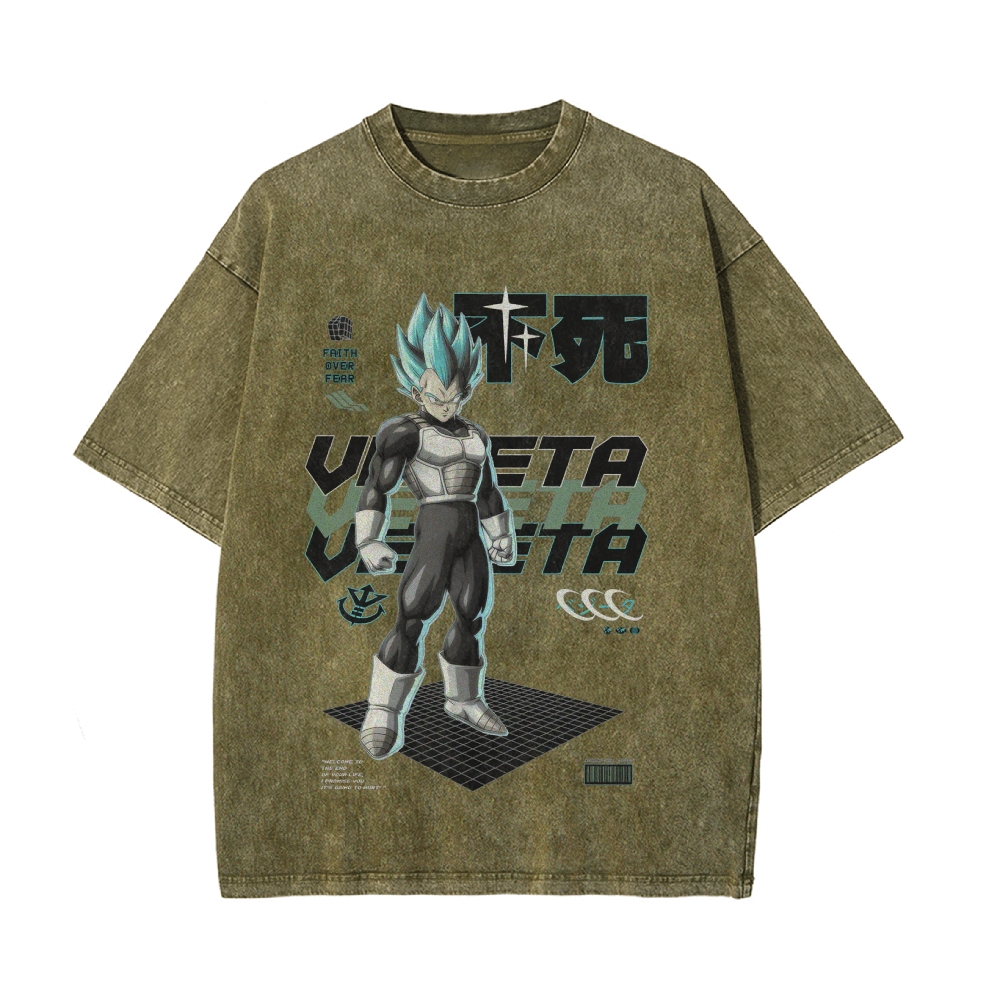 Vegeta Vintage Oversized T-Shirt | Dragon Ball Super