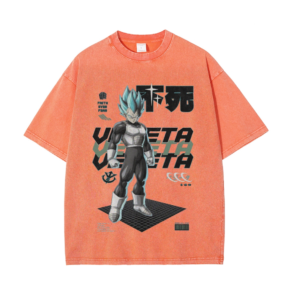 Vegeta Vintage Oversized T-Shirt | Dragon Ball Super