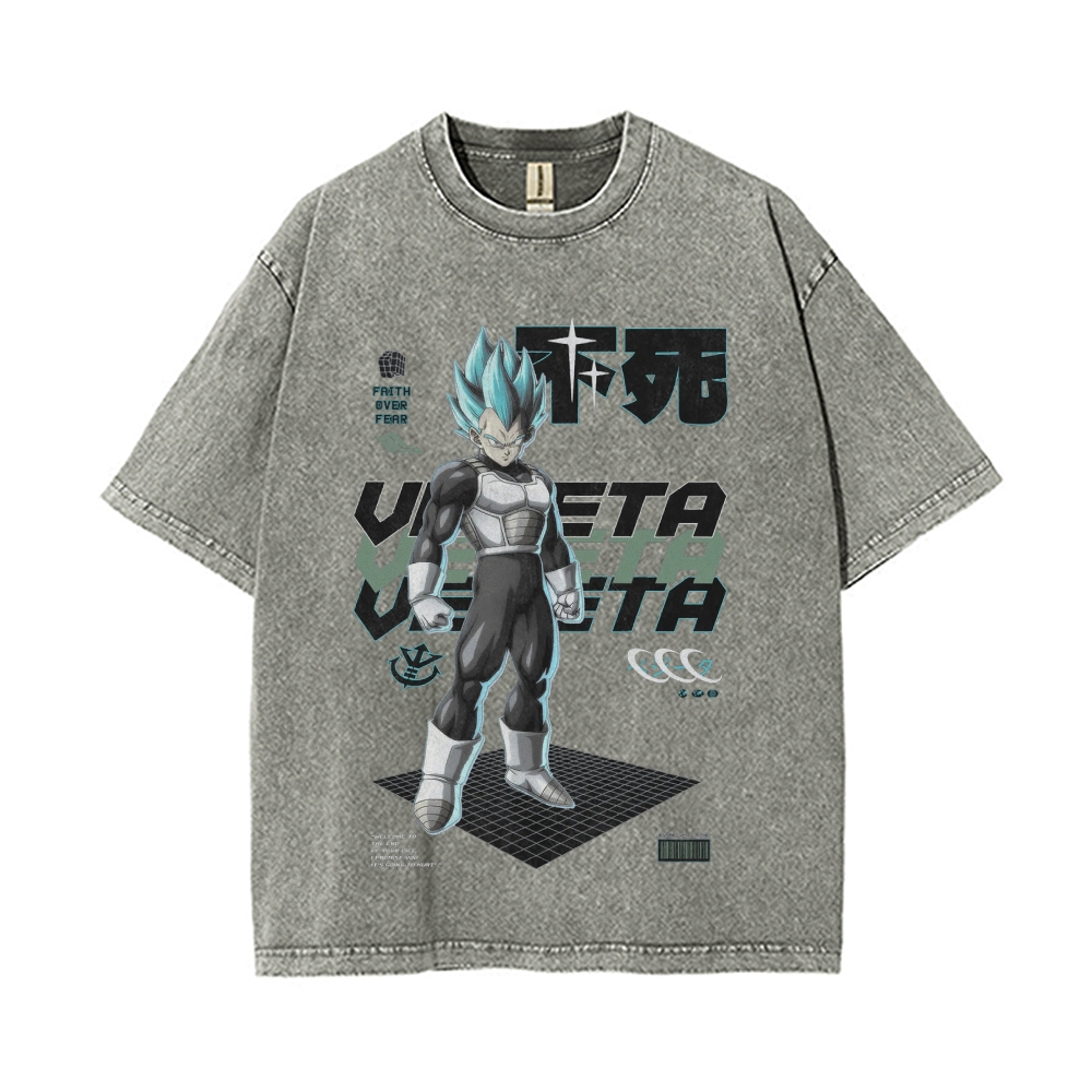 Vegeta Vintage Oversized T-Shirt | Dragon Ball Super