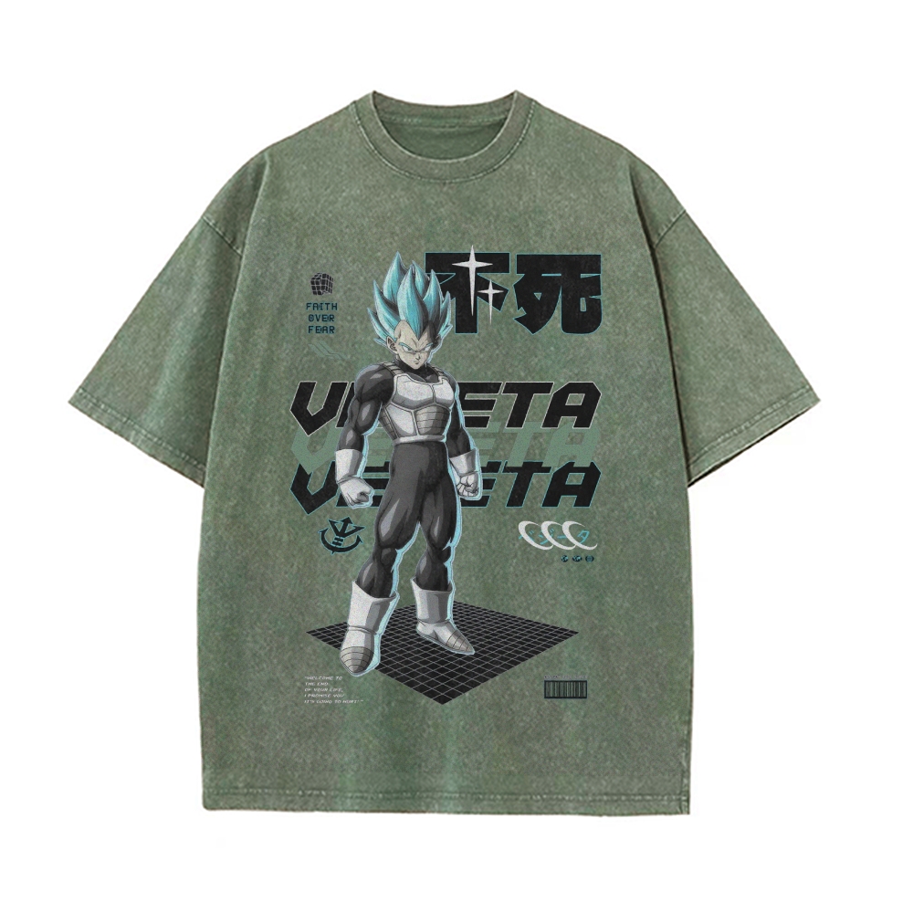 Vegeta Vintage Oversized T-Shirt | Dragon Ball Super